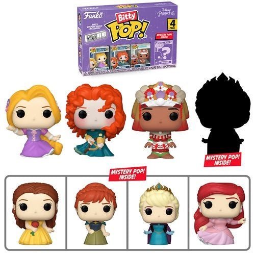 ToyShnip Funko Bitty Pop! Disney Princesses Mini-Figure 4-Pack - Select Set(s)