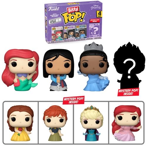 ToyShnip Funko Bitty Pop! Disney Princesses Mini-Figure 4-Pack - Select Set(s)