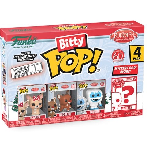 ToyShnip Funko Rudolph the Red-Nosed Reindeer Bitty Pop! Mini-Figure 4-Pack -