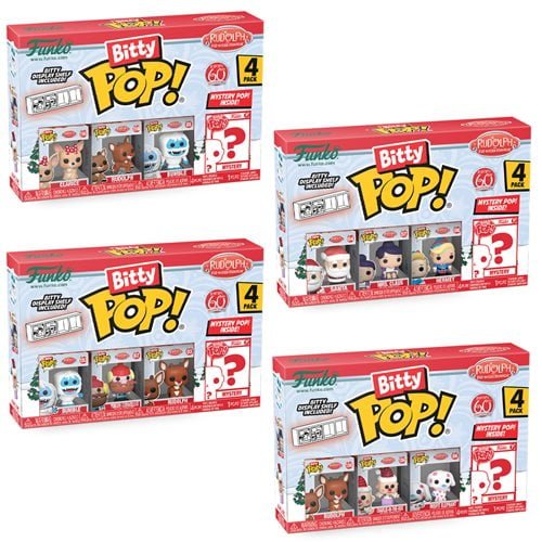 ToyShnip Funko Rudolph the Red-Nosed Reindeer Bitty Pop! Mini-Figure 4-Pack -