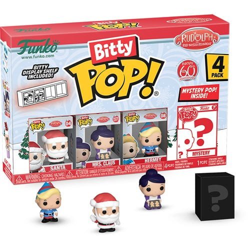 ToyShnip Funko Rudolph the Red-Nosed Reindeer Bitty Pop! Mini-Figure 4-Pack -