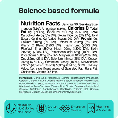 Electrolyte Recovery Plus Powder (Sugar-Free)