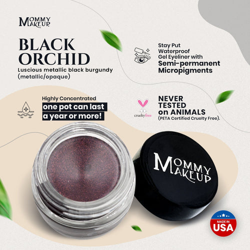 Black Orchid Stay Put Waterproof Gel Eyeliner w/ Micropigments Mommy Makeup