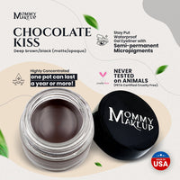 Chocolate Kiss Stay Put Waterproof Gel Eyeliner w/ Micropigments Mommy Makeup