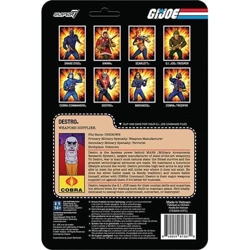 ToyShnip Super7 G.I. Joe 3 3/4-Inch ReAction Figure - Select Figure(s)