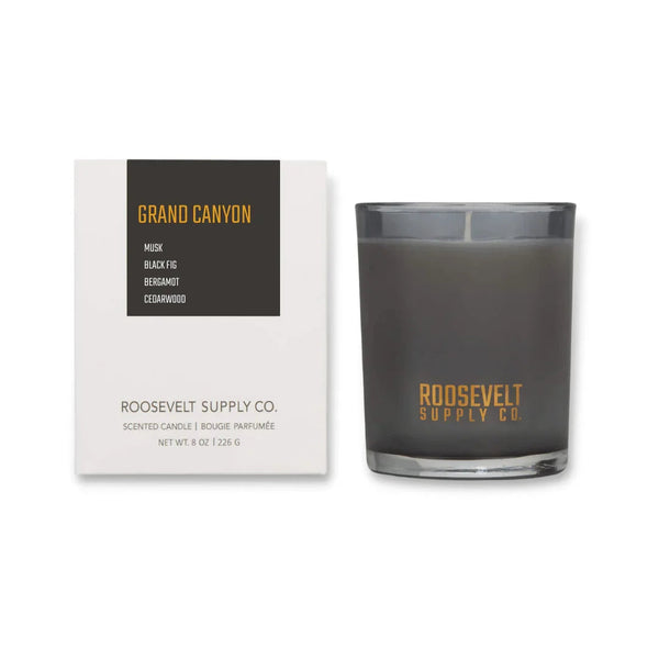 Grand Canyon Smoked Glass Candle The Roosevelts Candle Co.