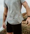 Bamboo Swift Curve-Hem T-Shirt - Sandstone Bamtech