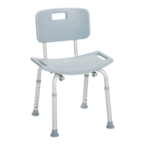 Bathroom Safety Shower Tub Bench Chair with Back, Gray RIO Medical Supplies