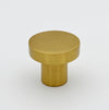 Brushed Brass "Lounge" Cabinet Knob and Wire Drawer Pulls Euro • Knobs