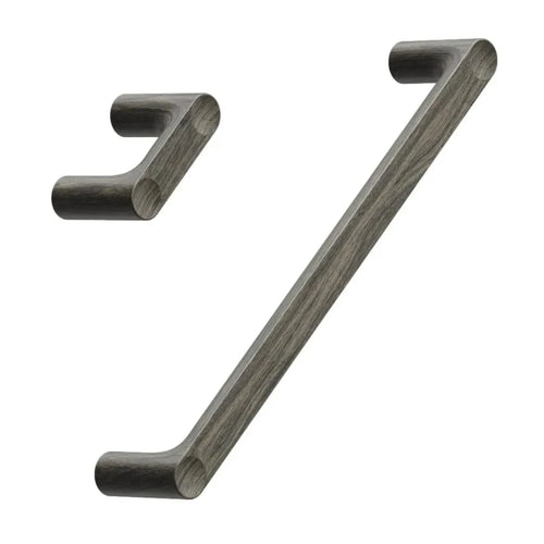 Dark Oak Lacquered Wood "Punto" Cabinet Knob and Drawer Pulls Euro • Knobs