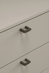 Dark Oak Lacquered Wood "Punto" Cabinet Knob and Drawer Pulls Euro • Knobs