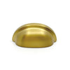 Dark Brushed Gold "Baron" Cup Pull and Knobs Euro • Knobs