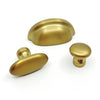 Dark Brushed Gold "Baron" Cup Pull and Knobs Euro • Knobs