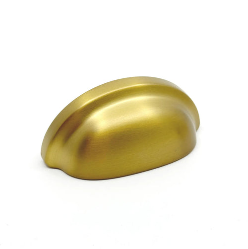 Dark Brushed Gold "Baron" Cup Pull and Knobs Euro • Knobs