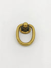 Brass Ring Pulls "Oval" Bail Drawer Pulls Euro • Knobs