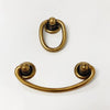 Brass Ring Pulls "Oval" Bail Drawer Pulls Euro • Knobs