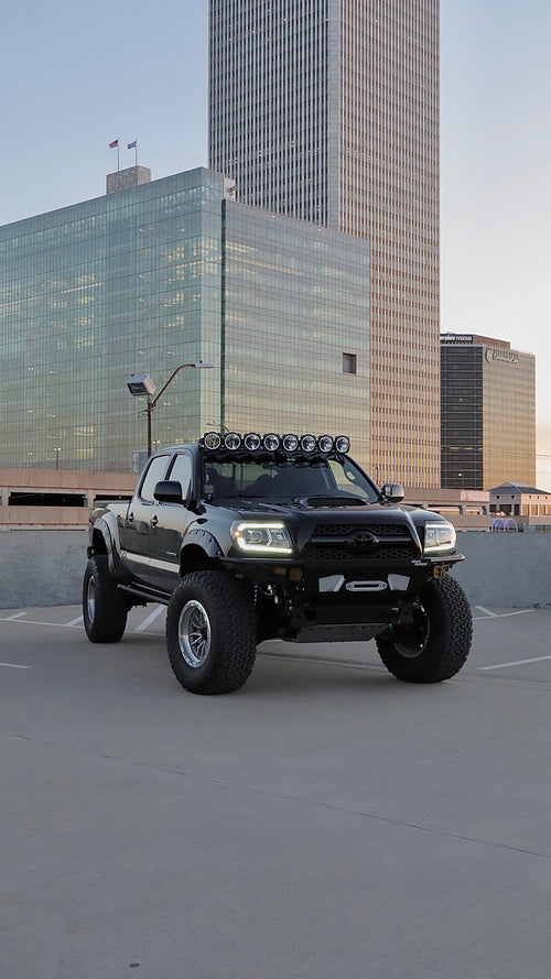 AlphaRex 05-11 Toyota Tacoma LUXX-Series LED Crystal Headlights Alpha-Black OffRoadUSA.com