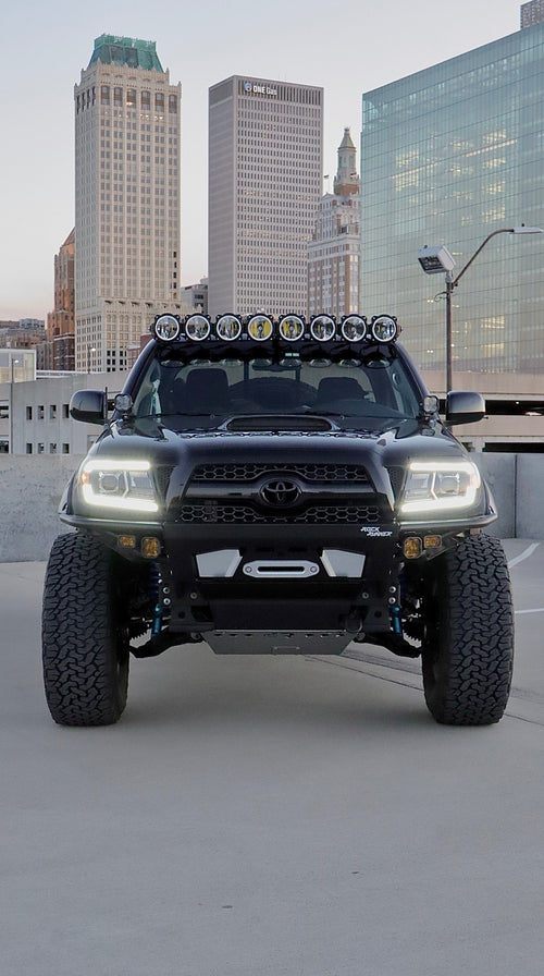 AlphaRex 05-11 Toyota Tacoma LUXX-Series LED Crystal Headlights Alpha-Black OffRoadUSA.com