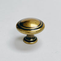 Cabinet Hardware "Palermo" Drawer Pulls and Knobs in Antique Brass Euro • Knobs