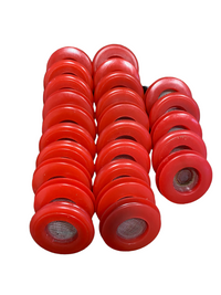 Polyurethane Seal With Filter, Red Gladhand 25 Pack | 10017RF RatchetStrap.Com