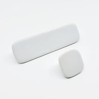 Glossy White "Tabula" Cabinet Knob and Drawer Pull Euro • Knobs