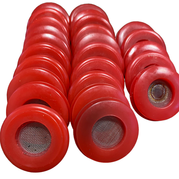 Polyurethane Seal With Filter, Red Gladhand 25 Pack | 10017RF RatchetStrap.Com