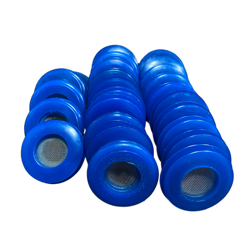 Polyurethane Gladhand Seal With Filter, Blue 25 PACK| 10017BF RatchetStrap.Com