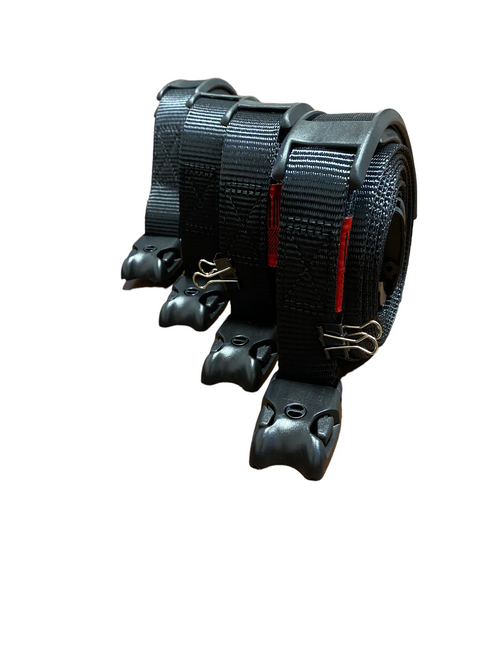 10 Ft Black ACW Buckle Spa Hot Tub Cover Adjustable Wind Straps | 2 COMPLETE KITS RatchetStrap.Com