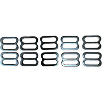 1" Dull Black Resin Stamped Steel Slide 20 PACK | SLIDE1BLK3100 RatchetStrap.Com