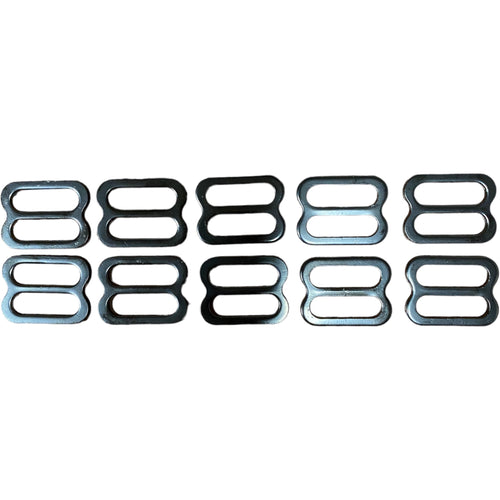 1" Dull Black Resin Stamped Steel Slide 20 PACK | SLIDE1BLK3100 RatchetStrap.Com