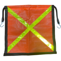Safety Flag with Bungee Cord and Reflective X | SFB RatchetStrap.Com