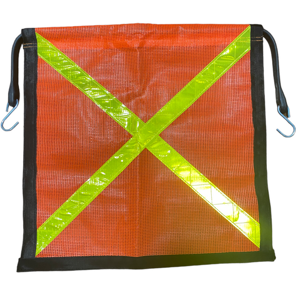 Safety Flag with Bungee Cord and Reflective X | SFB RatchetStrap.Com