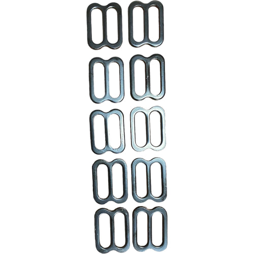 1" Dull Black Resin Stamped Steel Slide 20 PACK | SLIDE1BLK3100 RatchetStrap.Com