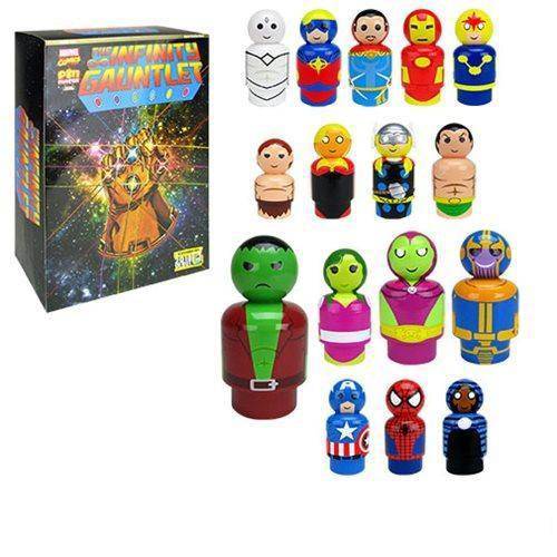 ToyShnip Infinity Gauntlet Pin Mates Wooden Collectibles Set of 16 -