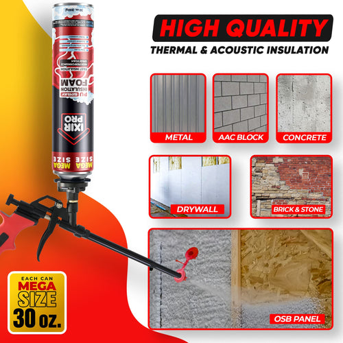 Spray Foam Insulation Can (30 oz. / 850 g) ixirpro