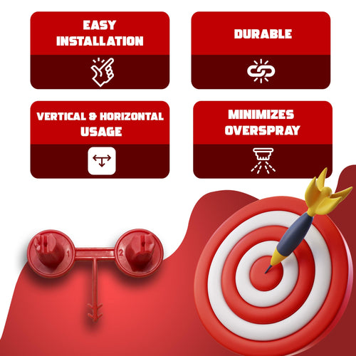 Red Nozzle Set (1-2)(Vertical - Horizontal) for Spray Foam Gun ixirpro