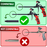 Red Nozzle Set (1-2)(Vertical - Horizontal) for Spray Foam Gun ixirpro