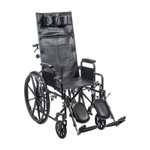 Silver Sport Full-Reclining Wheelchair, Desk Arms, 16" Seat RIO Medical Supplies
