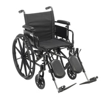 Cruiser X4 Lightweight Dual Axle Wheelchair with Adjustable Detachable Arms, Desk Arms, Elevating Leg Rests, 18" Seat RIO Medical Supplies