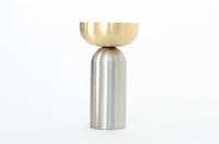 Brass and Nickel "Pedestal Bowl" Round Wall Hook Euro • Knobs