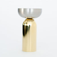 Brass and Nickel "Pedestal Bowl" Round Wall Hook Euro • Knobs