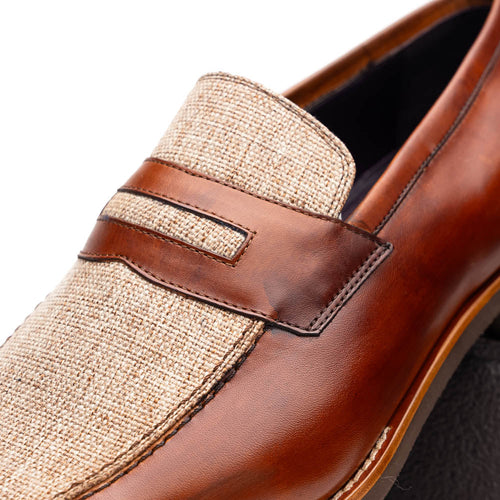 Zelli Italia 15-733-CGN Lago Italian Calfskin Slip On Loafer Cognac