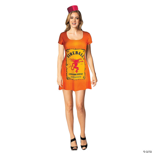 Women's Fireball Skater Dress Costume - Medium/Large