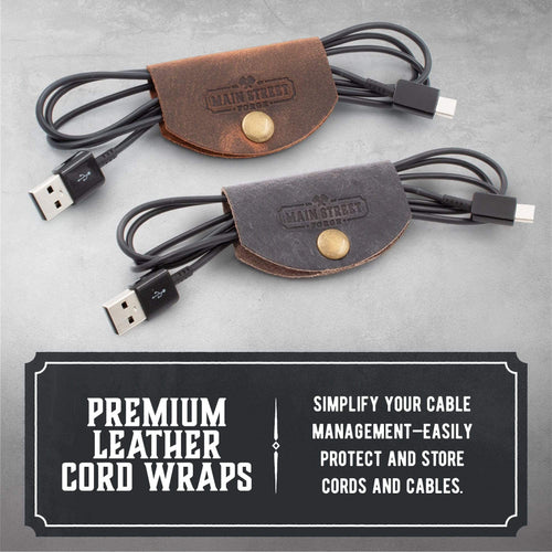 Leather Cord Wraps / Cable Organizers Main Street Forge