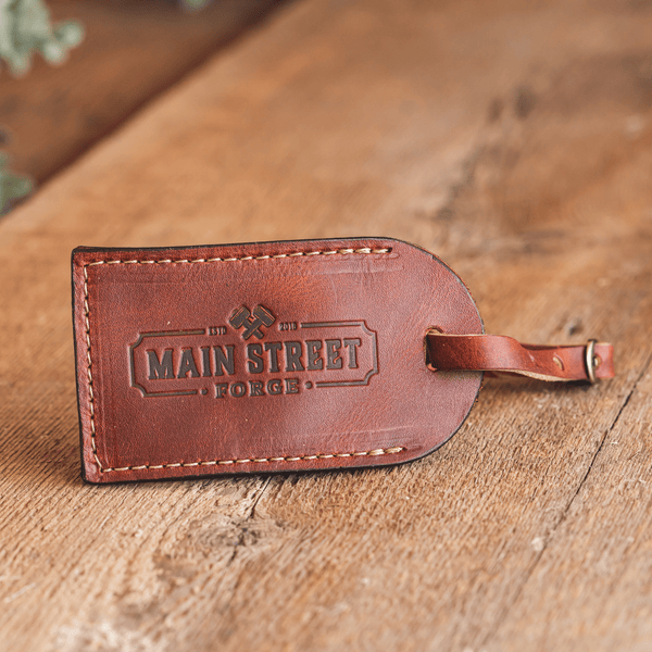 Full Grain Leather Luggage Tag Main Street Forge