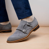 Zelli Italia Zelli Italia 56-105-GRY LEGERRA Sueded Goatskin Monkstrap Grey