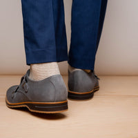 Zelli Italia Zelli Italia 56-105-GRY LEGERRA Sueded Goatskin Monkstrap Grey