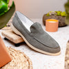 Zelli Italia 16-621-GRY LIVORNO Sueded Italian Goatskin Loafer Grey
