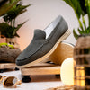 Zelli Italia 16-621-GRY LIVORNO Sueded Italian Goatskin Loafer Grey
