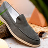 Zelli Italia 16-621-GRY LIVORNO Sueded Italian Goatskin Loafer Grey